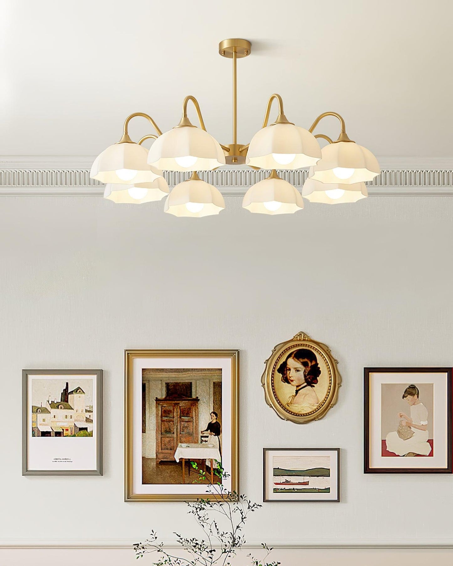 Octagonal Glass Bowl Chandelier - YIOSI