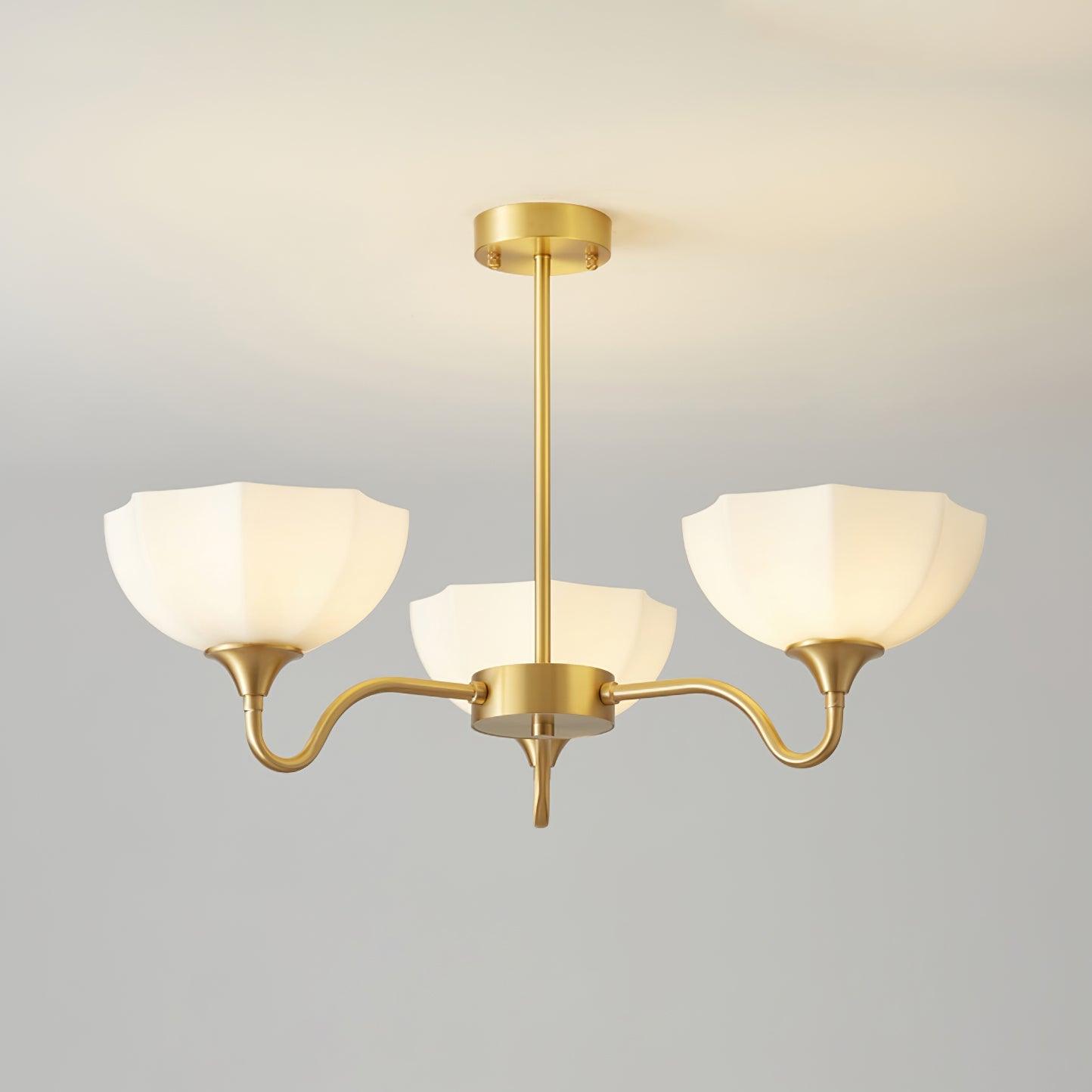 Octagonal Glass Bowl Chandelier - YIOSI