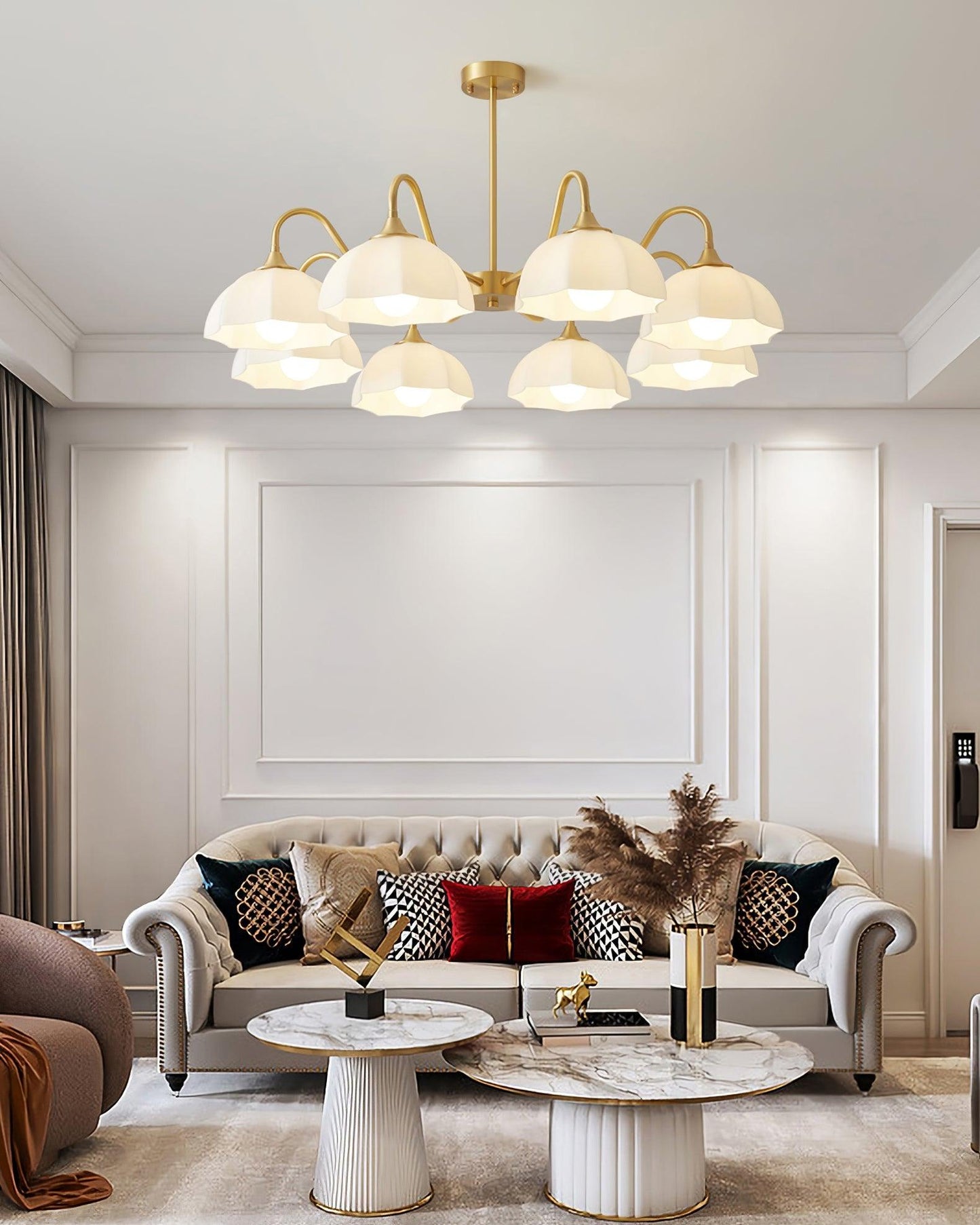Octagonal Glass Bowl Chandelier - YIOSI