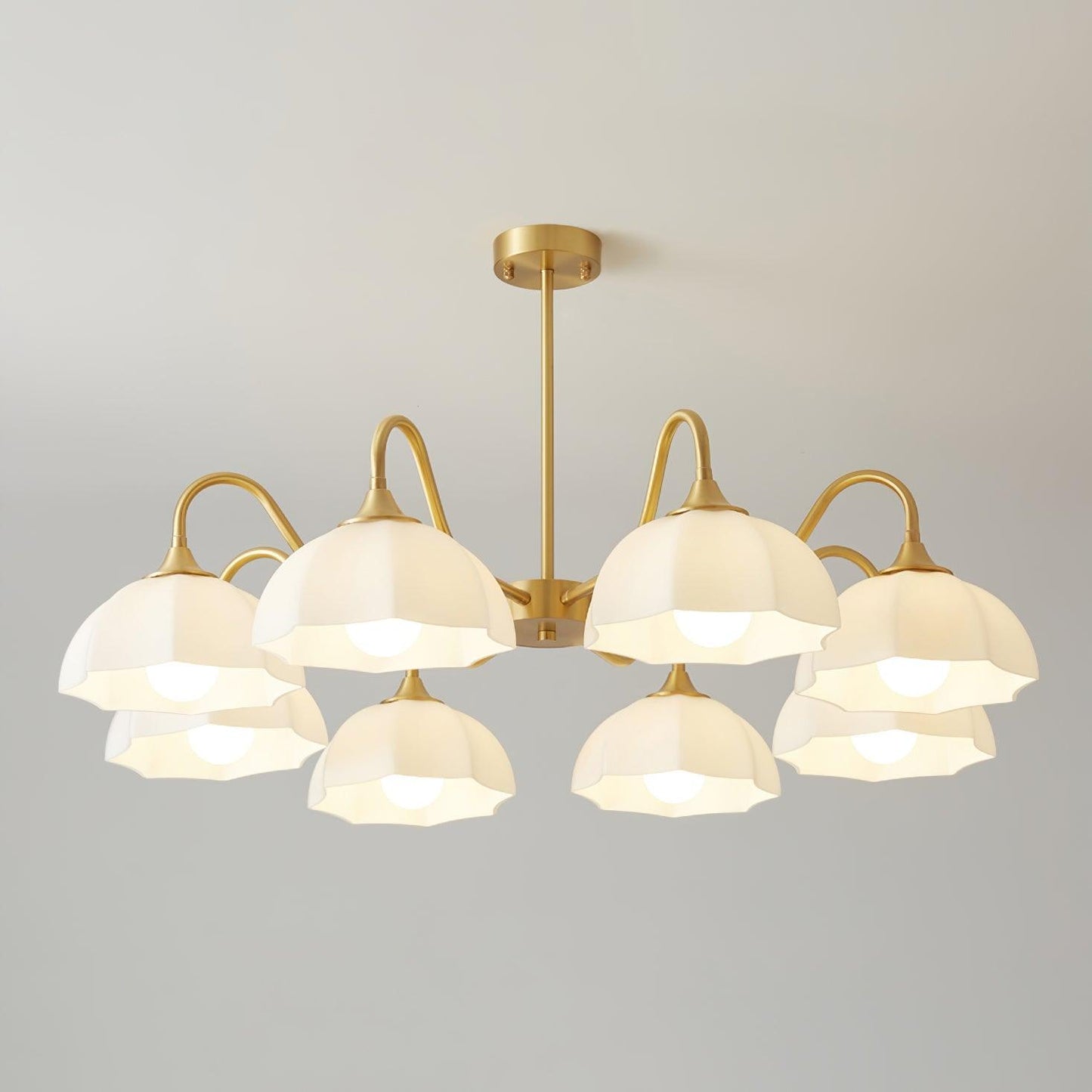 Octagonal Glass Bowl Chandelier - YIOSI