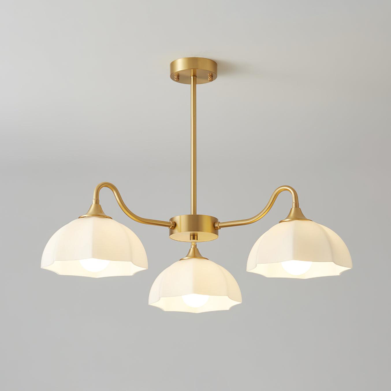 Octagonal Glass Bowl Chandelier - YIOSI