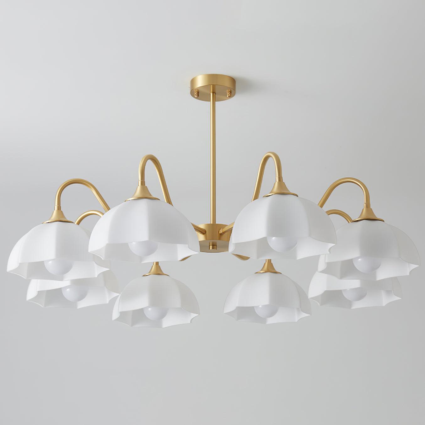 Octagonal Glass Bowl Chandelier - YIOSI