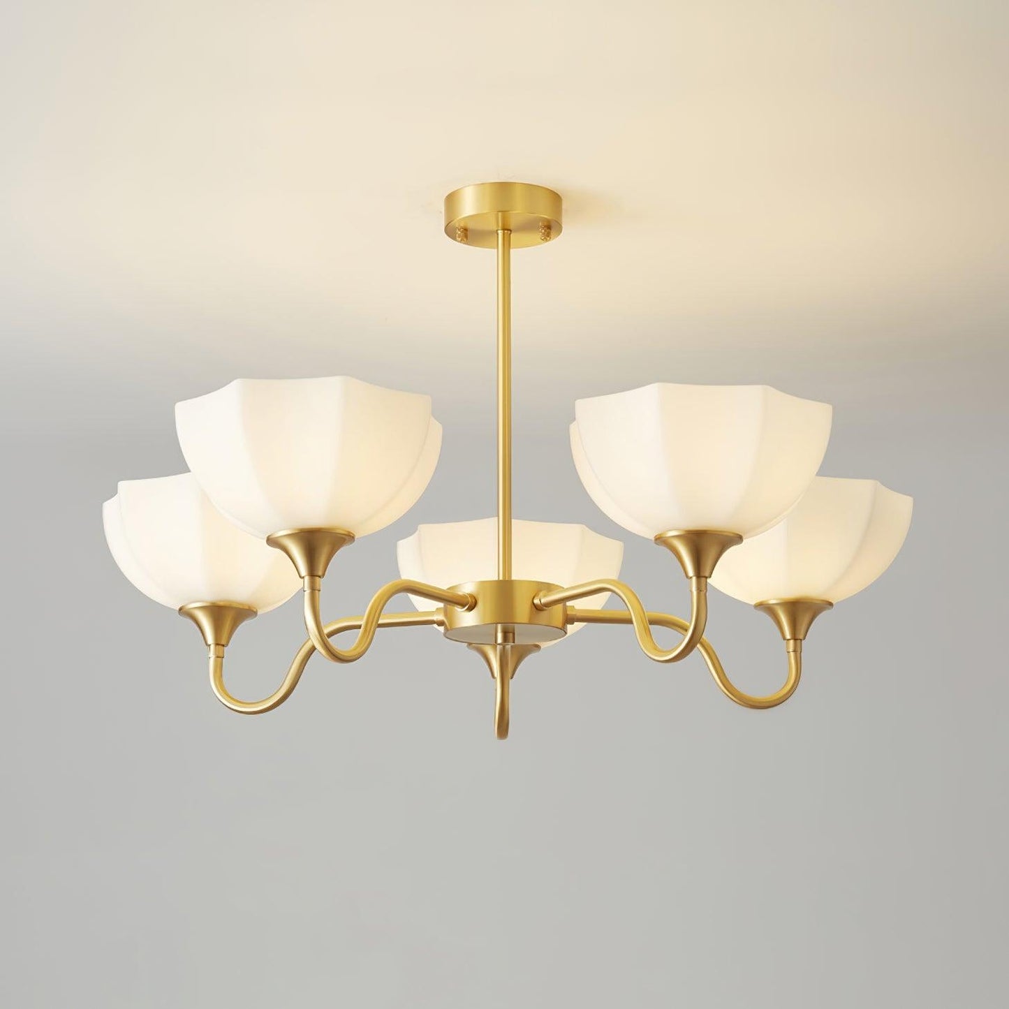 Octagonal Glass Bowl Chandelier - YIOSI