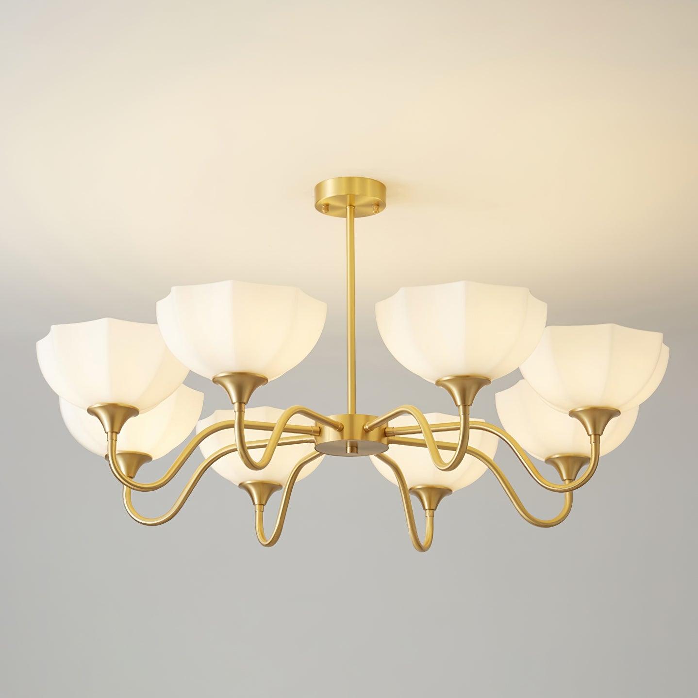 Octagonal Glass Bowl Chandelier - YIOSI