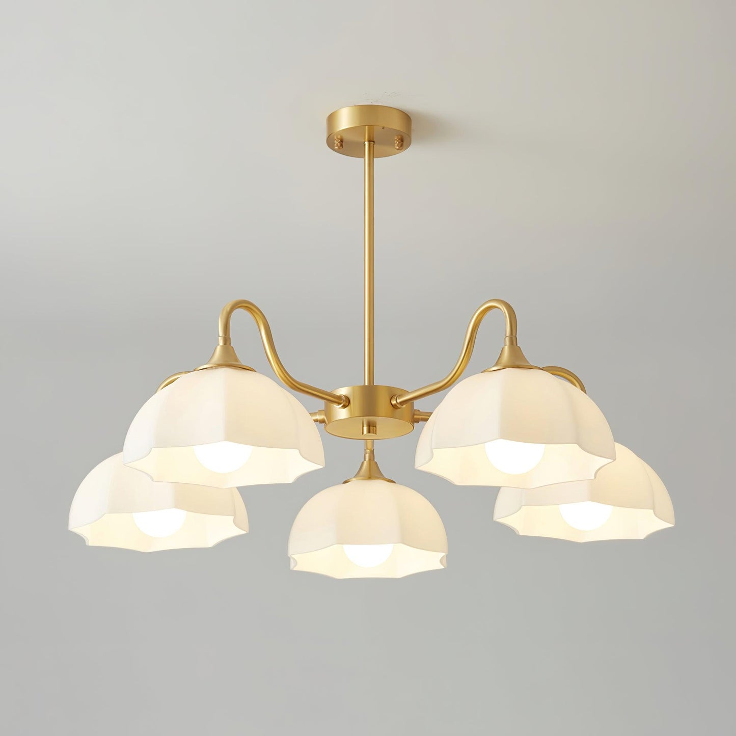 Octagonal Glass Bowl Chandelier - YIOSI