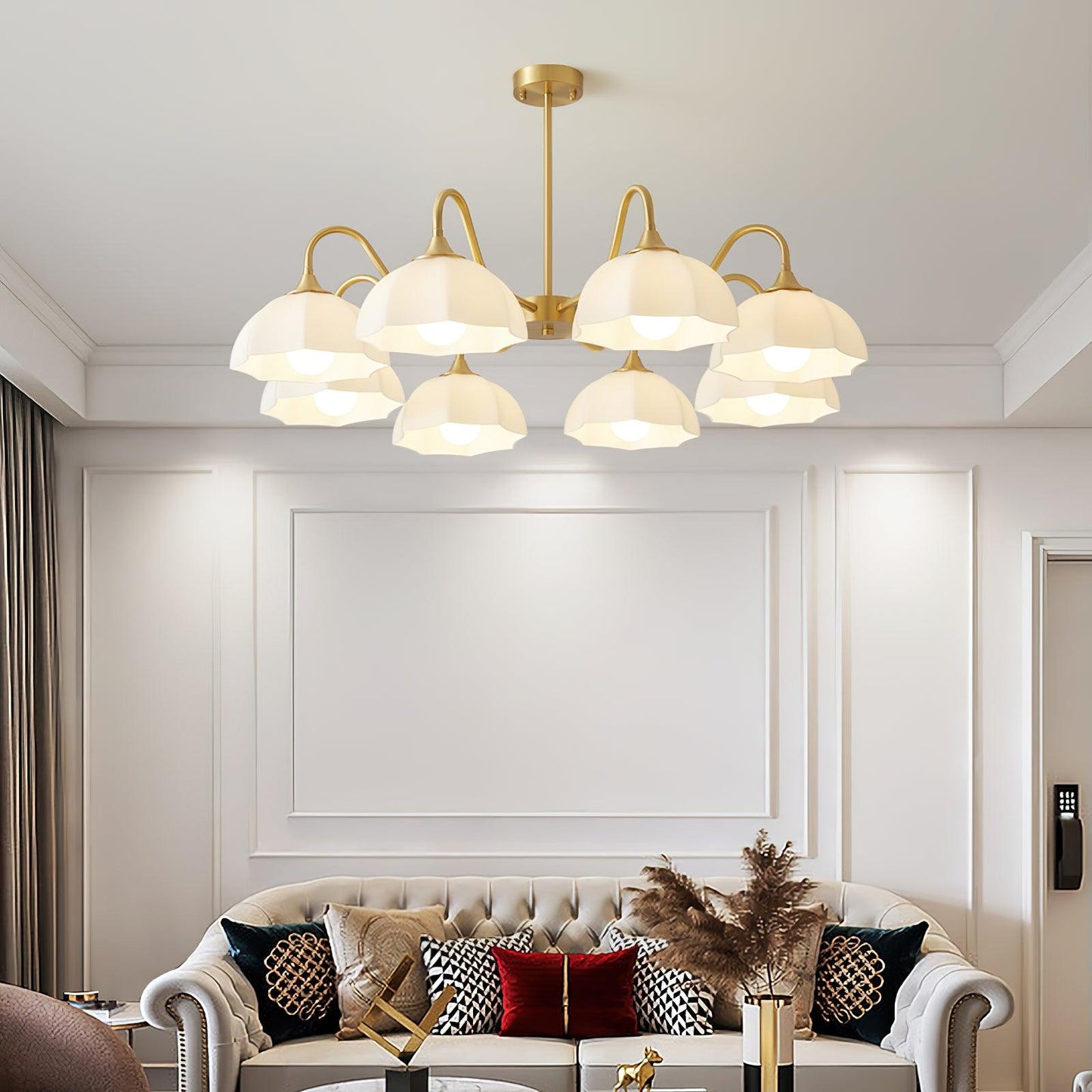 Octagonal Glass Bowl Chandelier - YIOSI
