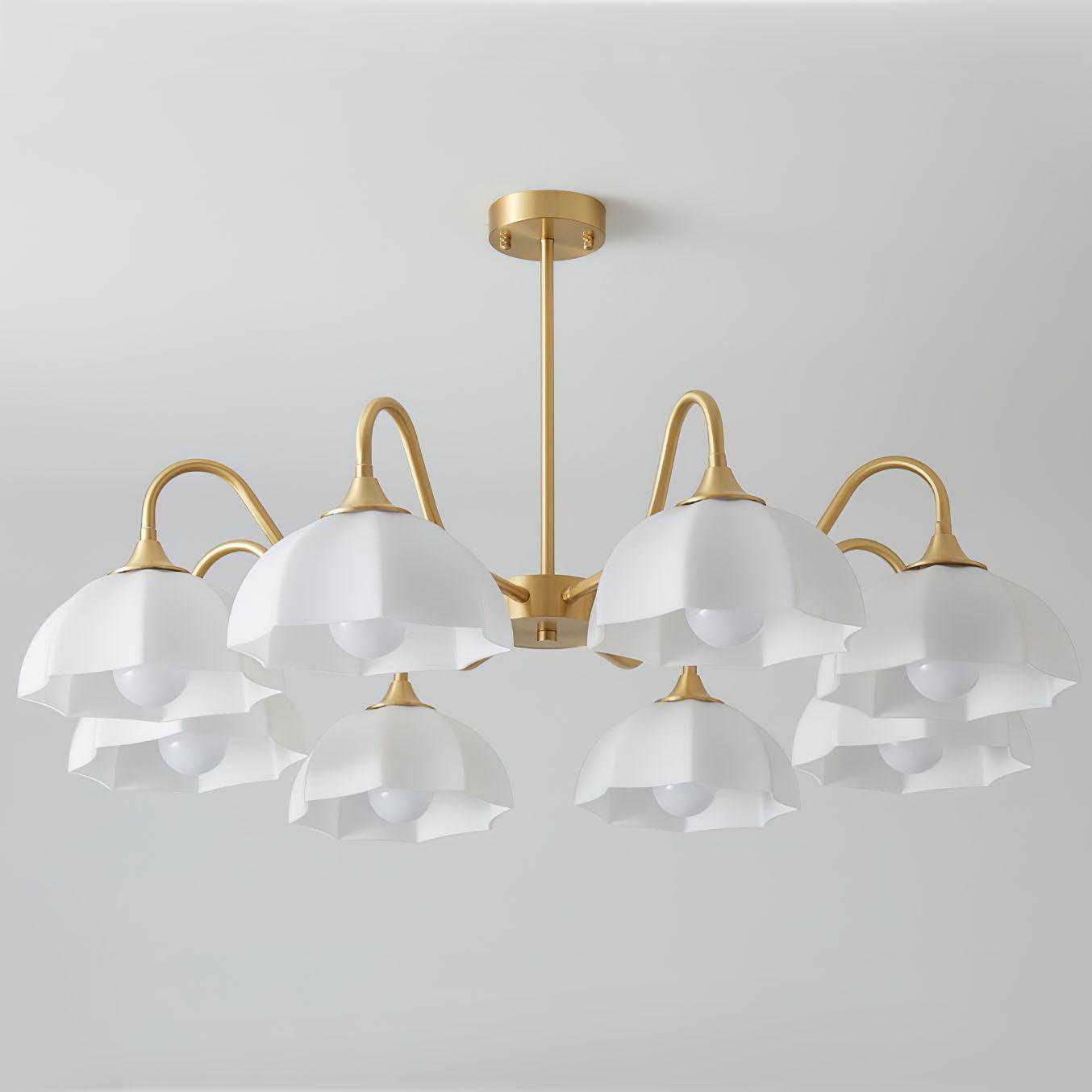 Octagonal Glass Bowl Chandelier - YIOSI