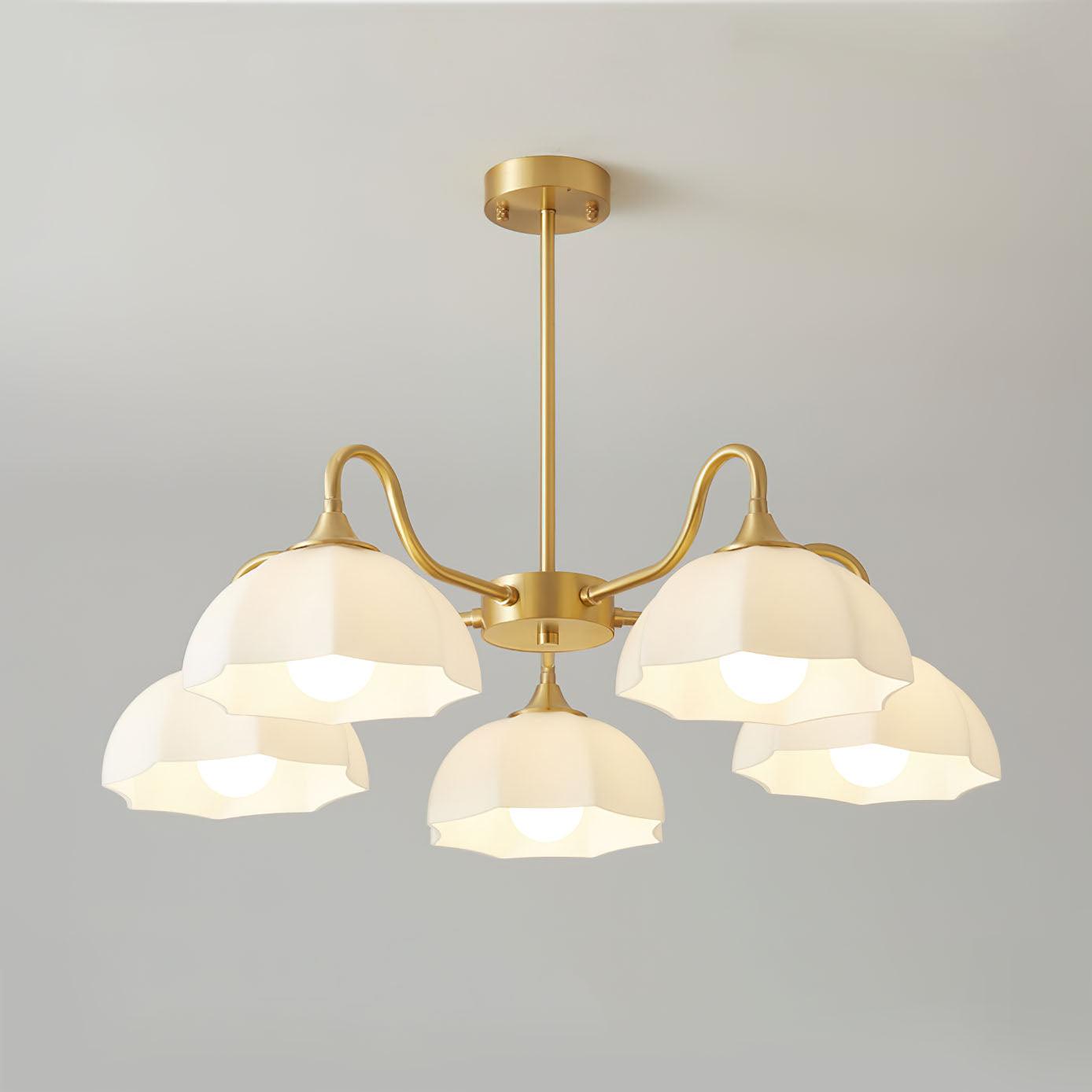 Octagonal Glass Bowl Chandelier - YIOSI