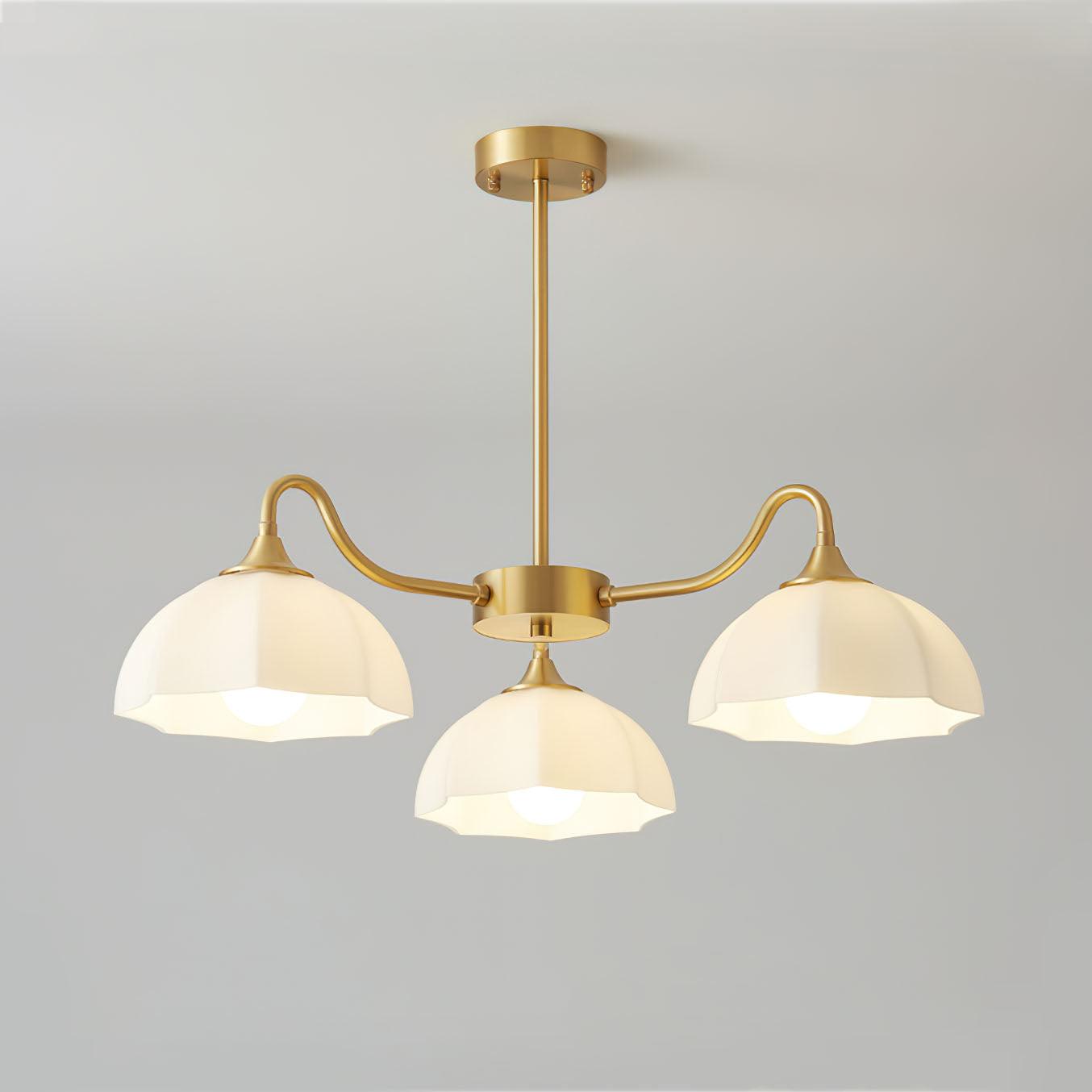 Octagonal Glass Bowl Chandelier - YIOSI