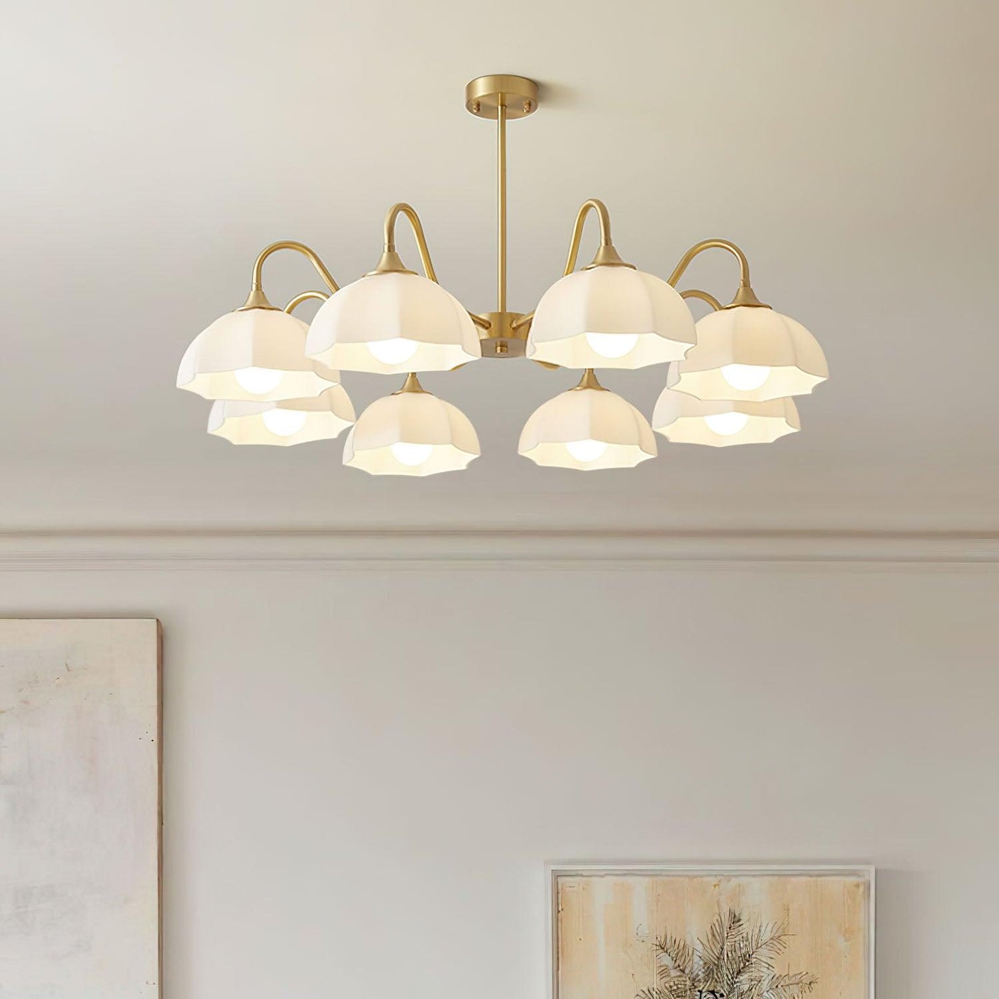 Octagonal Glass Bowl Chandelier - YIOSI