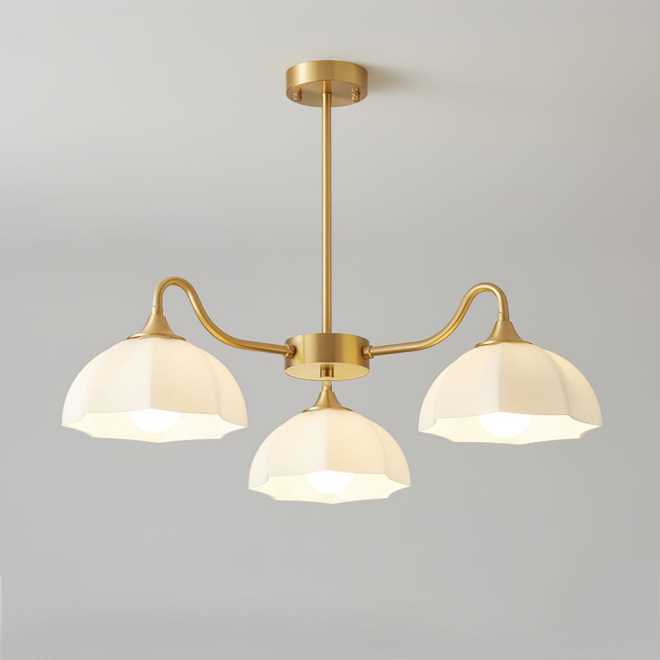 Octagonal Glass Bowl Chandelier - YIOSI