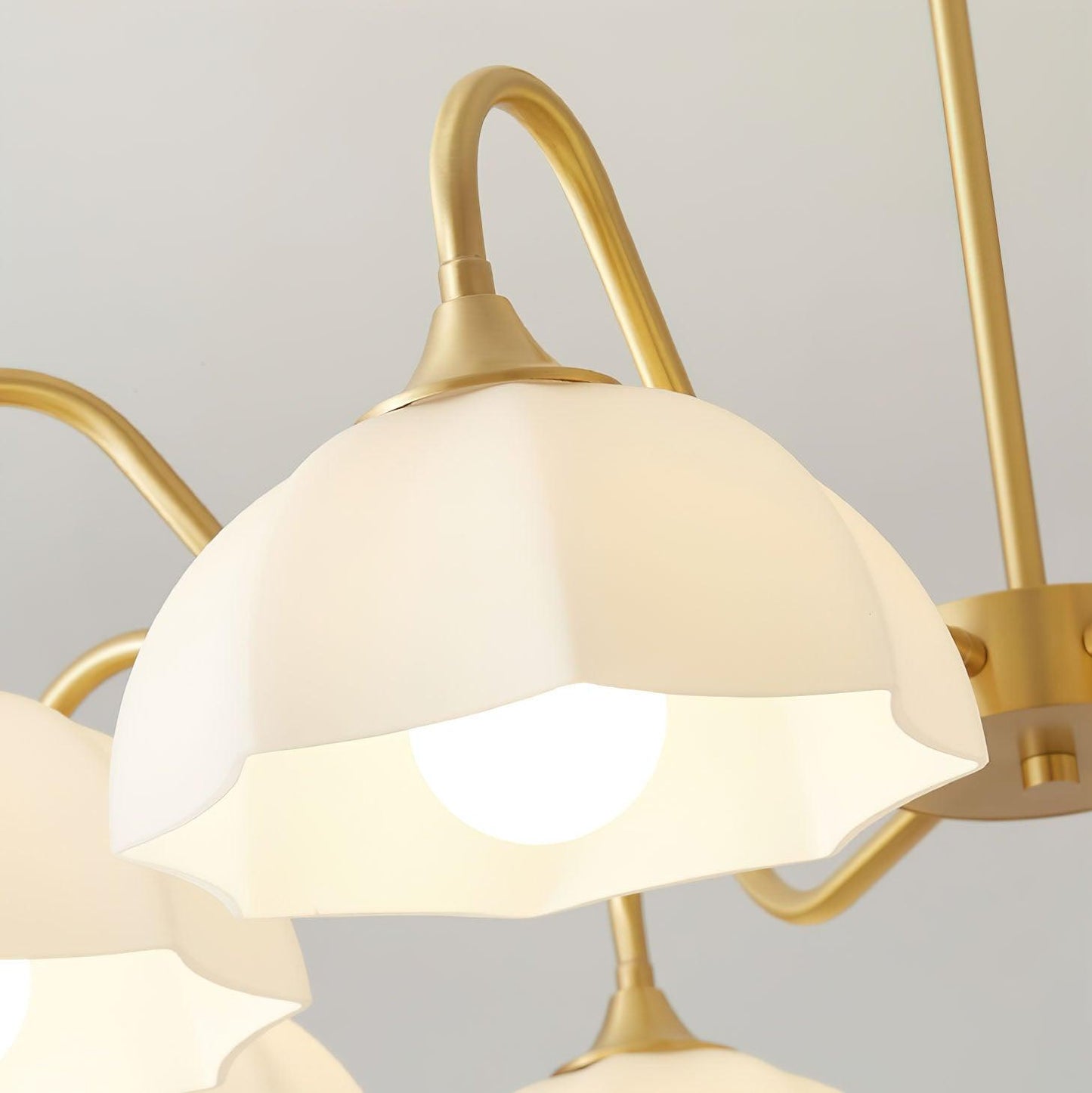 Octagonal Glass Bowl Chandelier - YIOSI