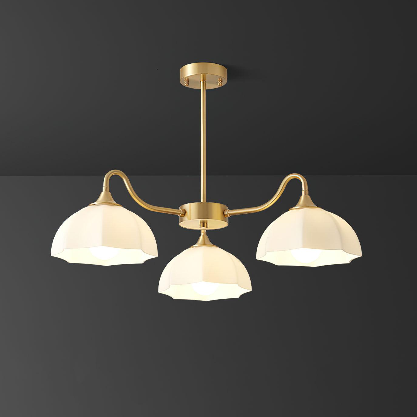 Octagonal Glass Bowl Chandelier - YIOSI