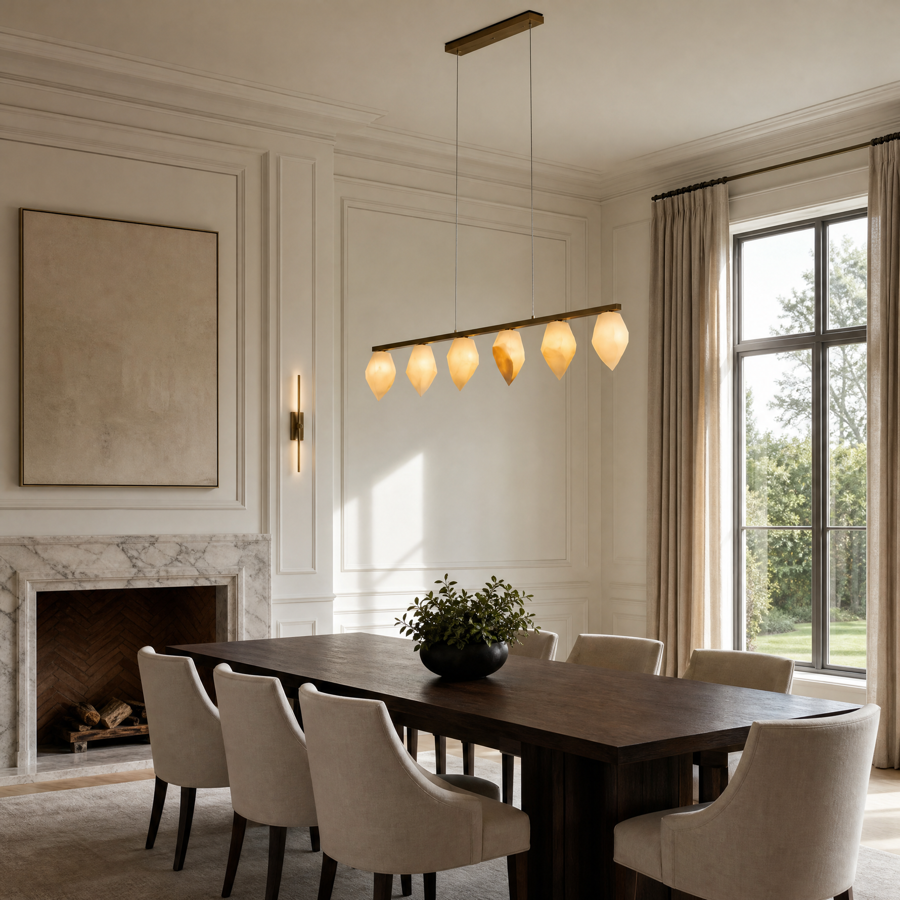 Onda Modern Linear Pendant Lighting L47.2"