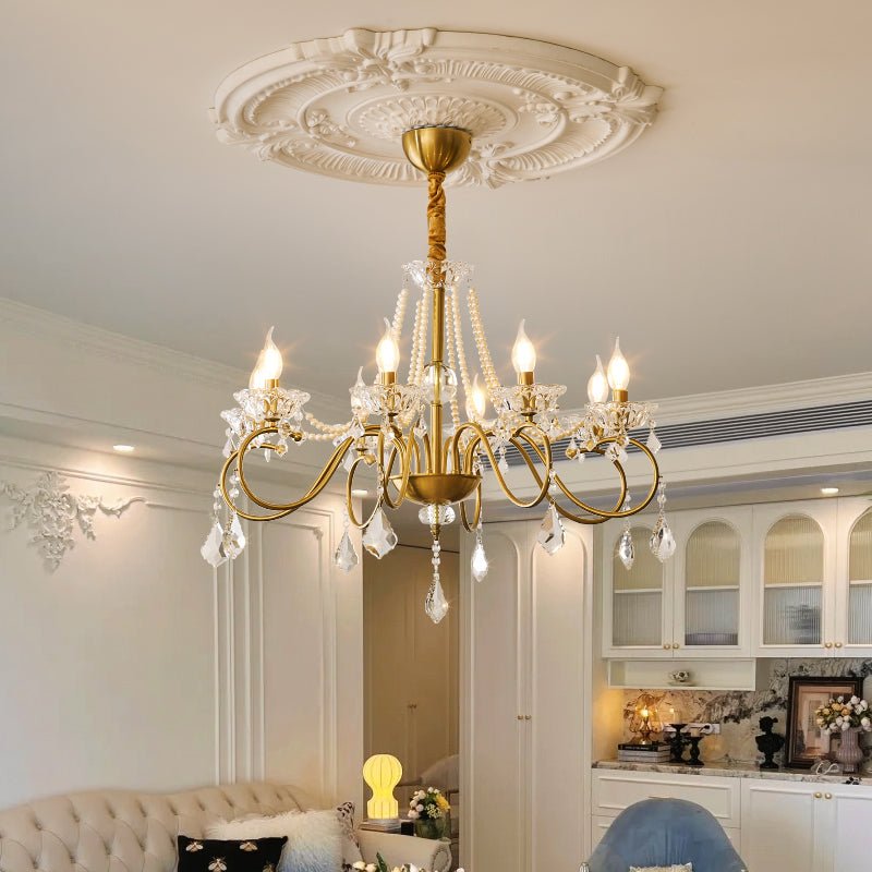 Opulent Pearl Crystal Chandelier - YIOSI