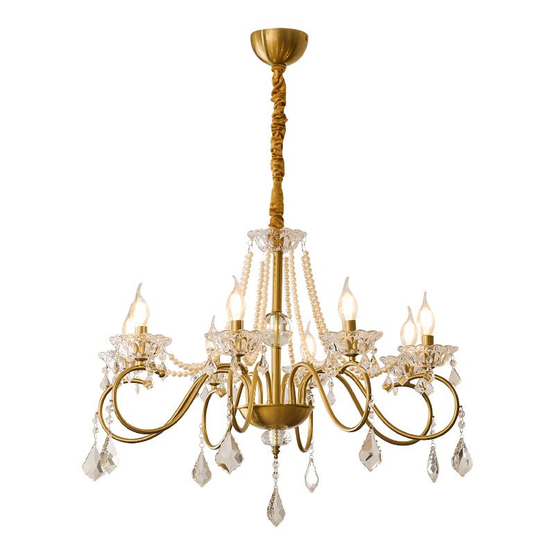 Opulent Pearl Crystal Chandelier - YIOSI