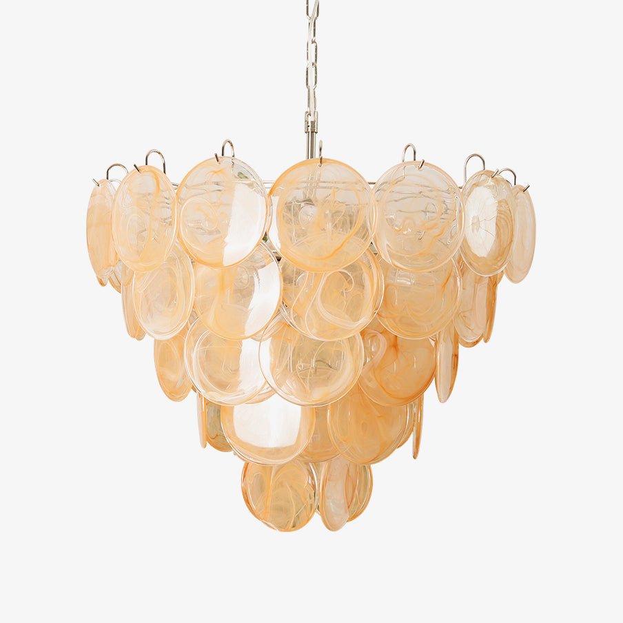 Orange Murano Disc Chandelier - YIOSI