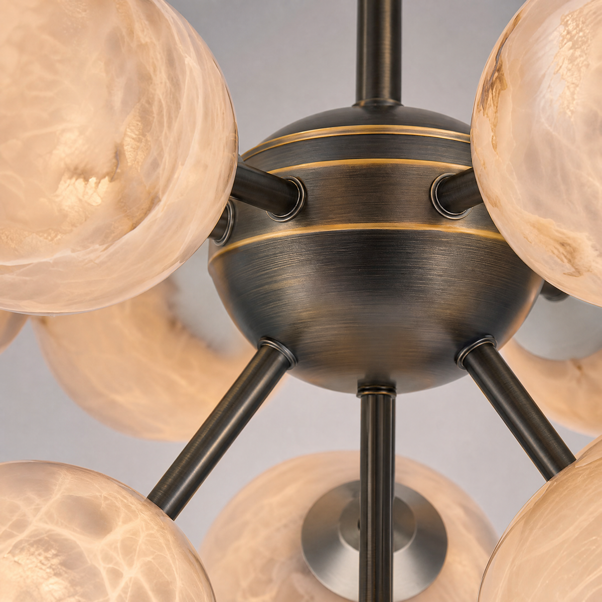 Orb Cluster Alabaster Pendant Light