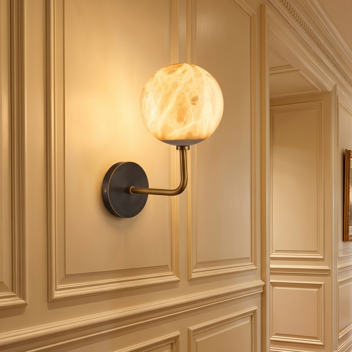 Orb Rod Wall Alabaster