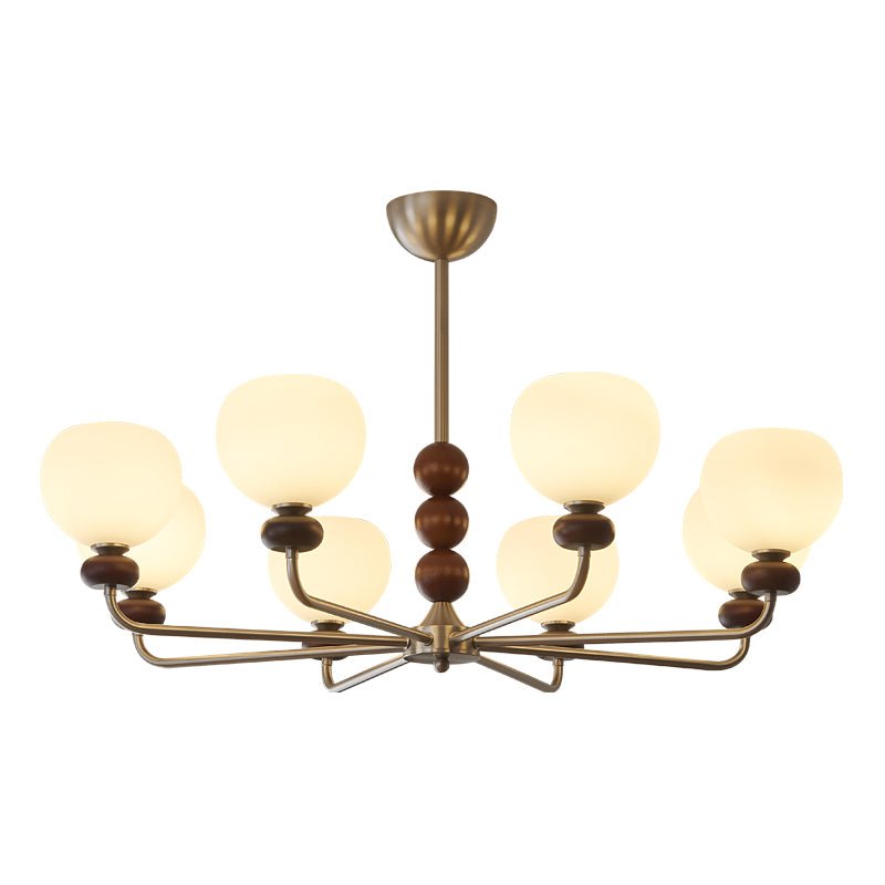 Orb Walnut Chandelier - YIOSI