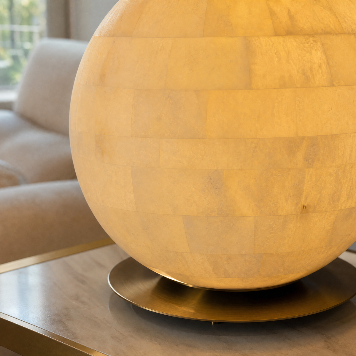 Orbita Alabaster Sphere Table Lamp