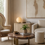 Orbita Alabaster Sphere Table Lamp