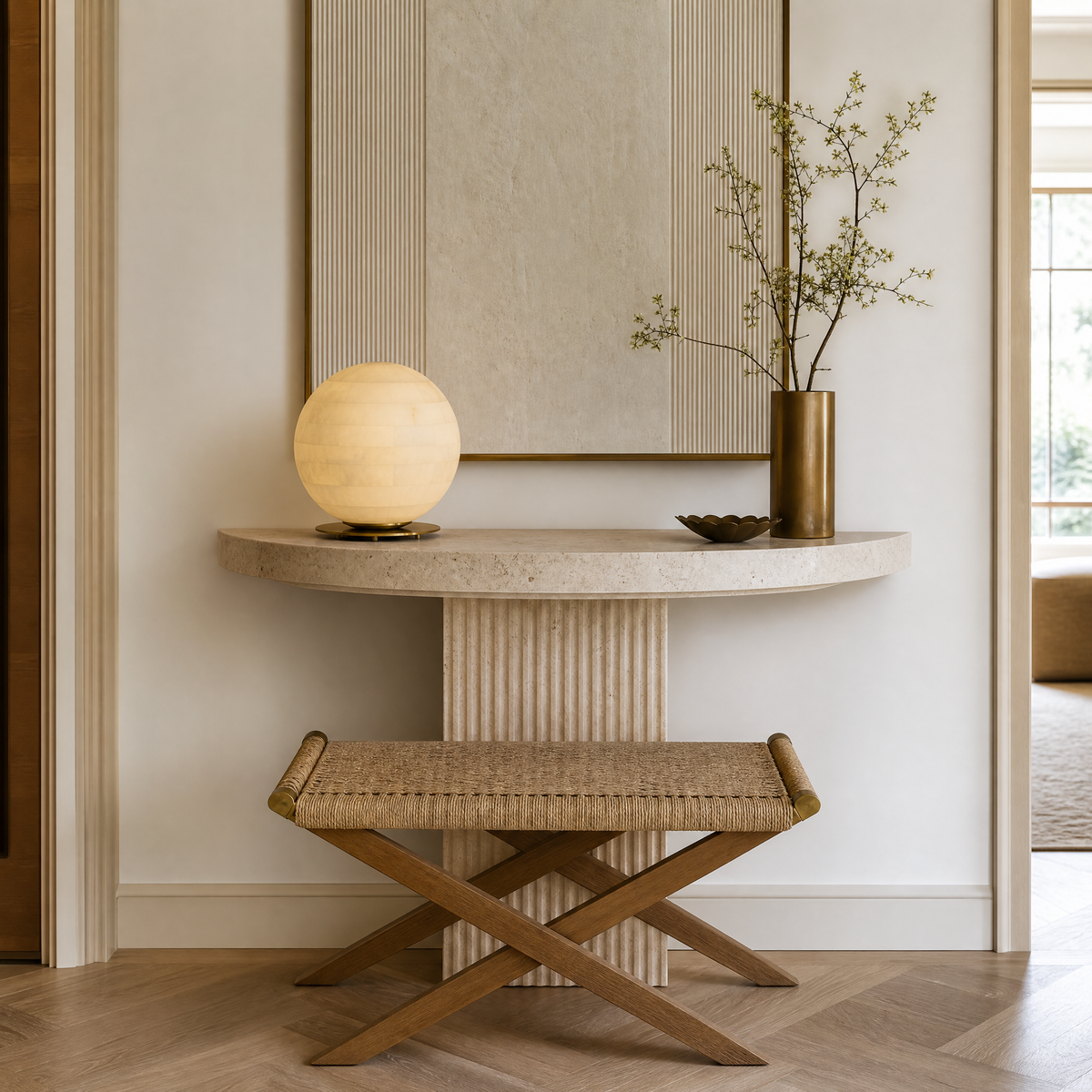 Orbita Alabaster Sphere Table Lamp
