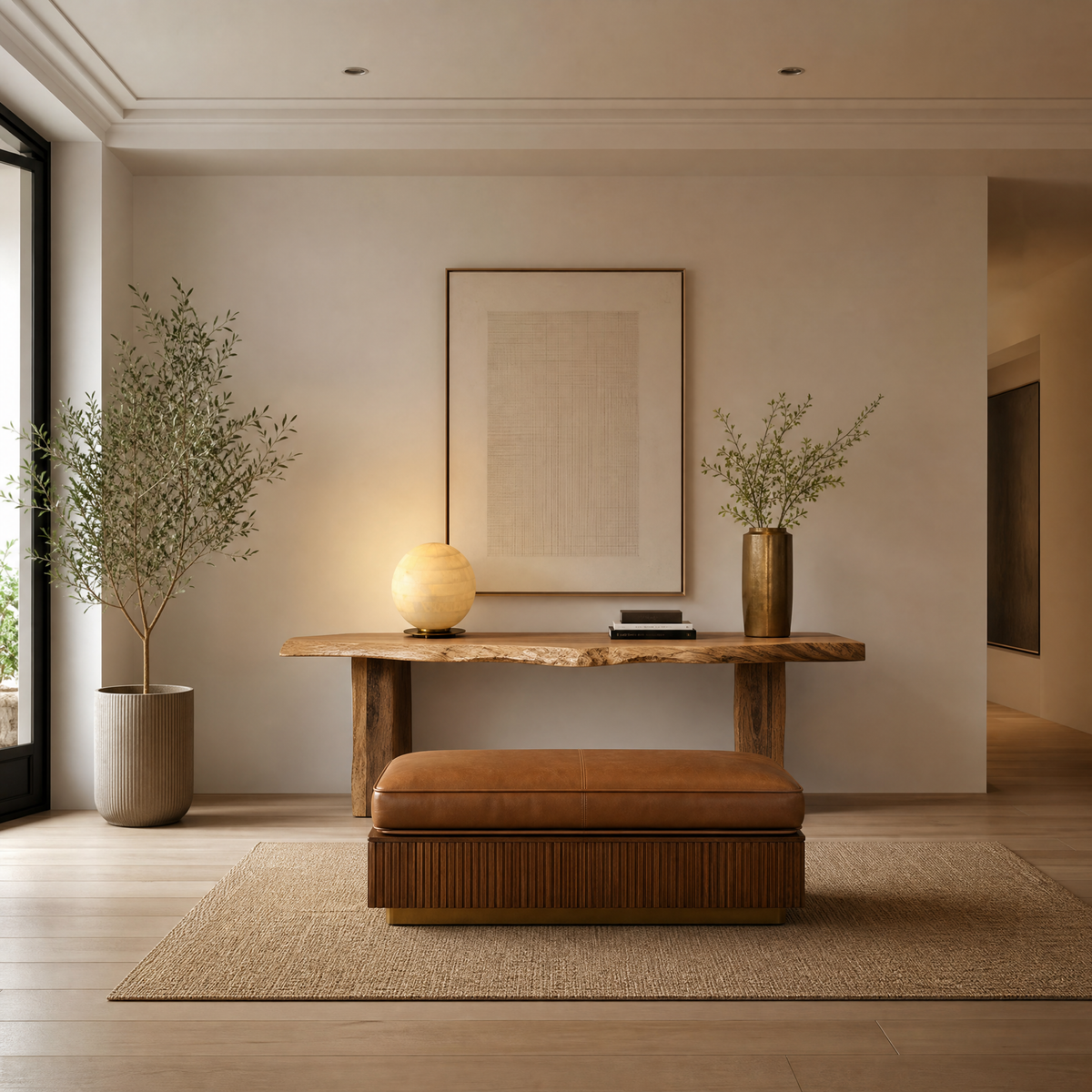 Orbita Alabaster Sphere Table Lamp
