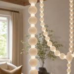 Orbita Modern Alabaster Pearl Chain Chandelier