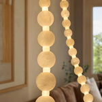 Orbita Modern Alabaster Pearl Chain Chandelier