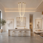 Orbita Modern Alabaster Pearl Chain Chandelier