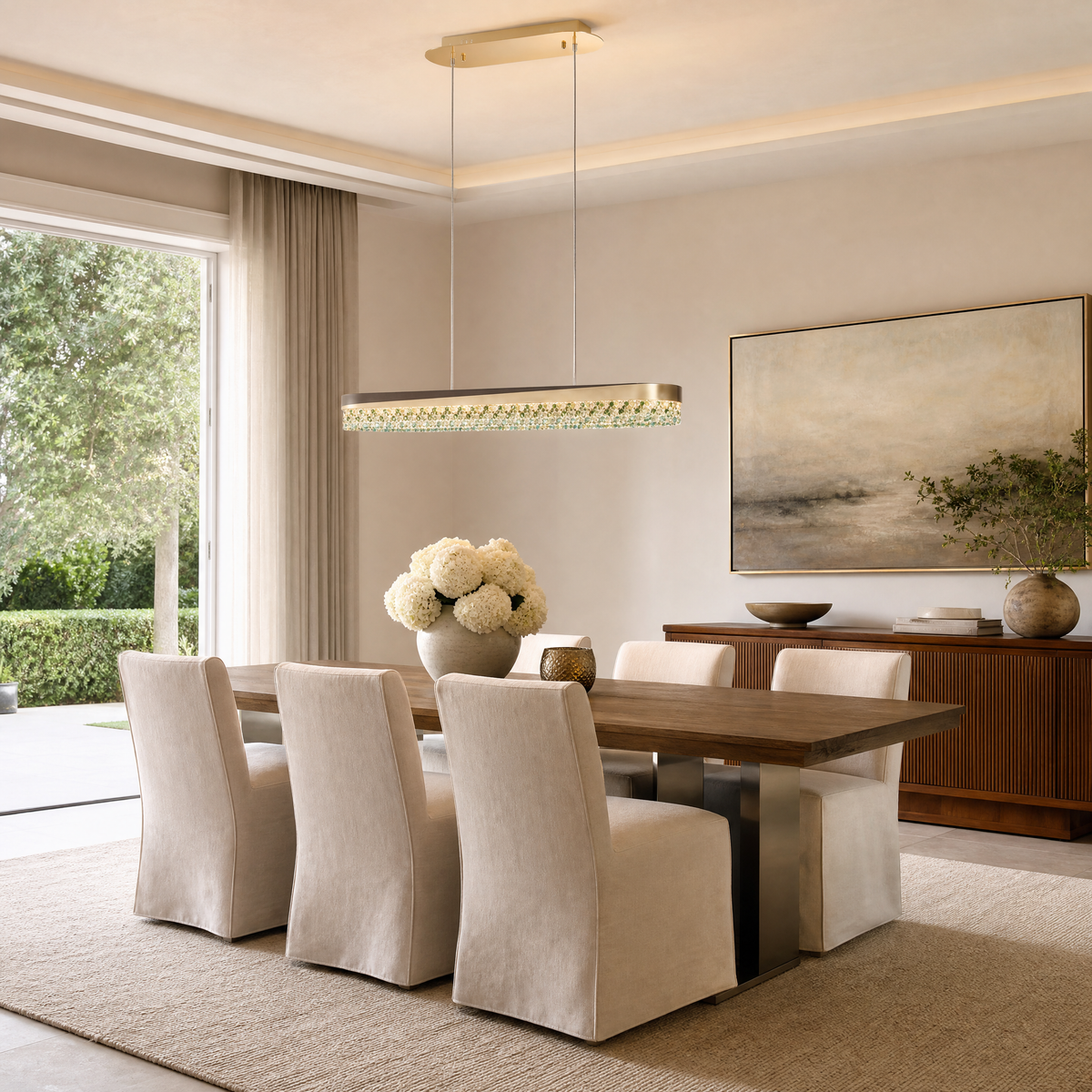 Orion Linear Crystal Chandelier
