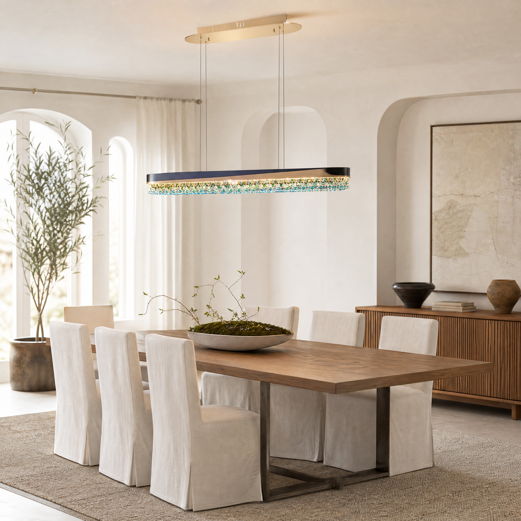 Orion Linear Crystal Chandelier