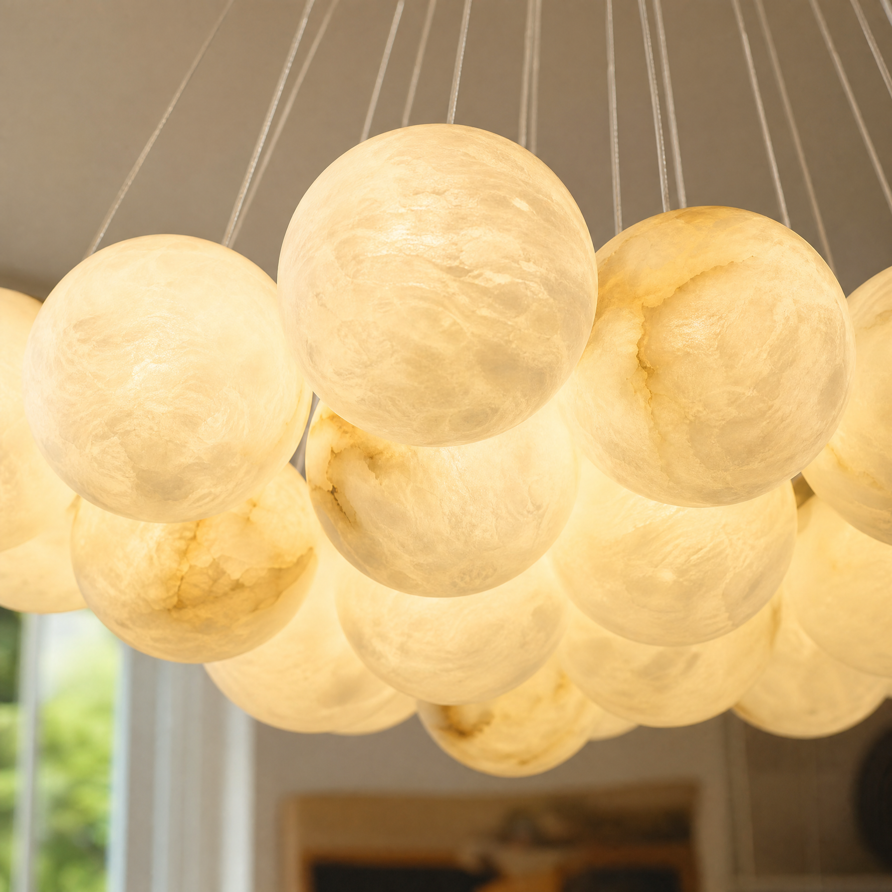 Orla Cluster Alabaster Ball Pendant Light