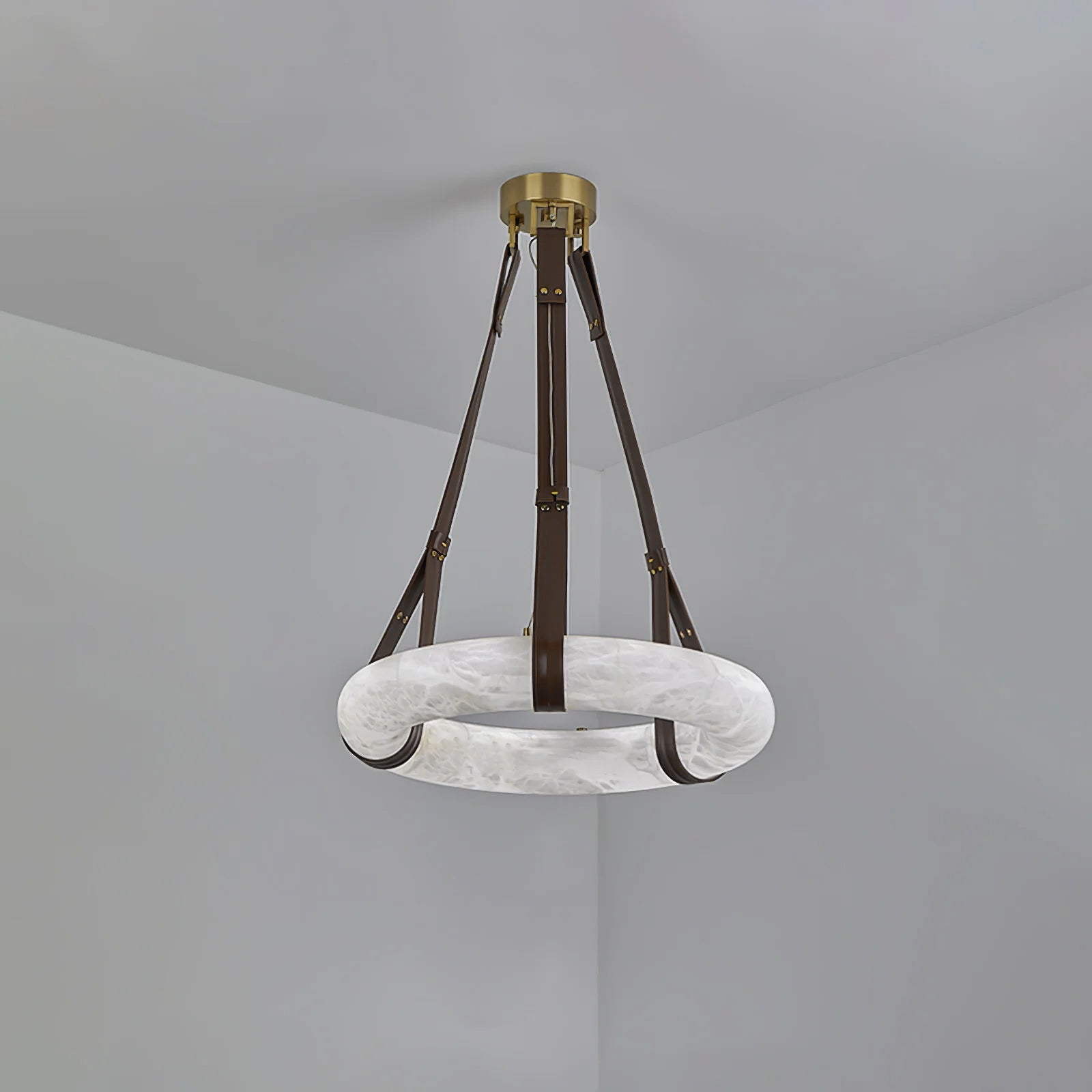 Vakkerlight Oslo Pendant Light B Alabaster Ring Ceiling Fixture