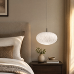 Oval Disc Pendant Alabaster