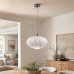 Oval Disc Pendant Alabaster