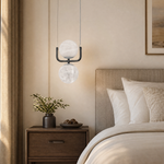Oval Frame Duo Modern Alabaster Pendant Light