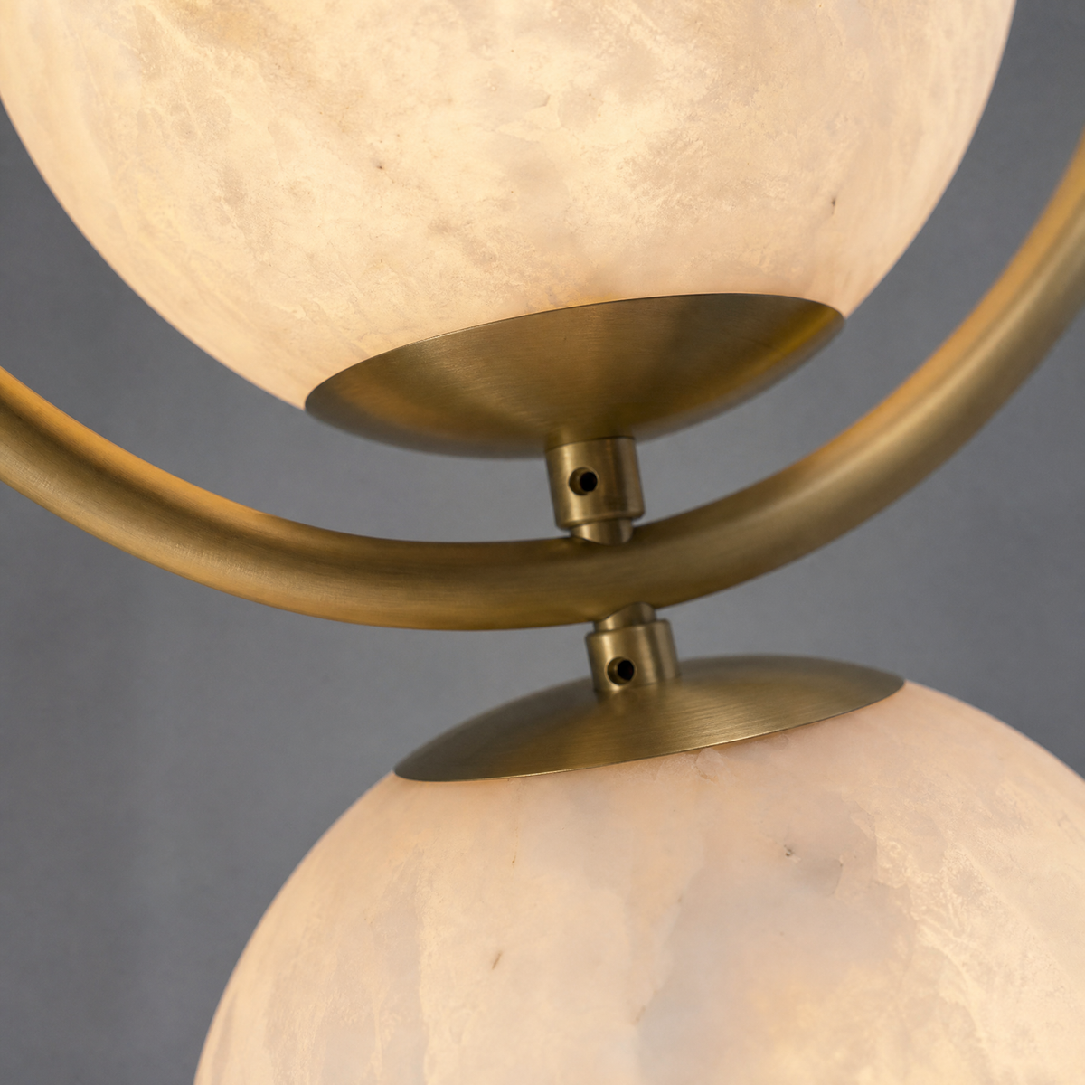 Oval Frame Duo Modern Alabaster Pendant Light