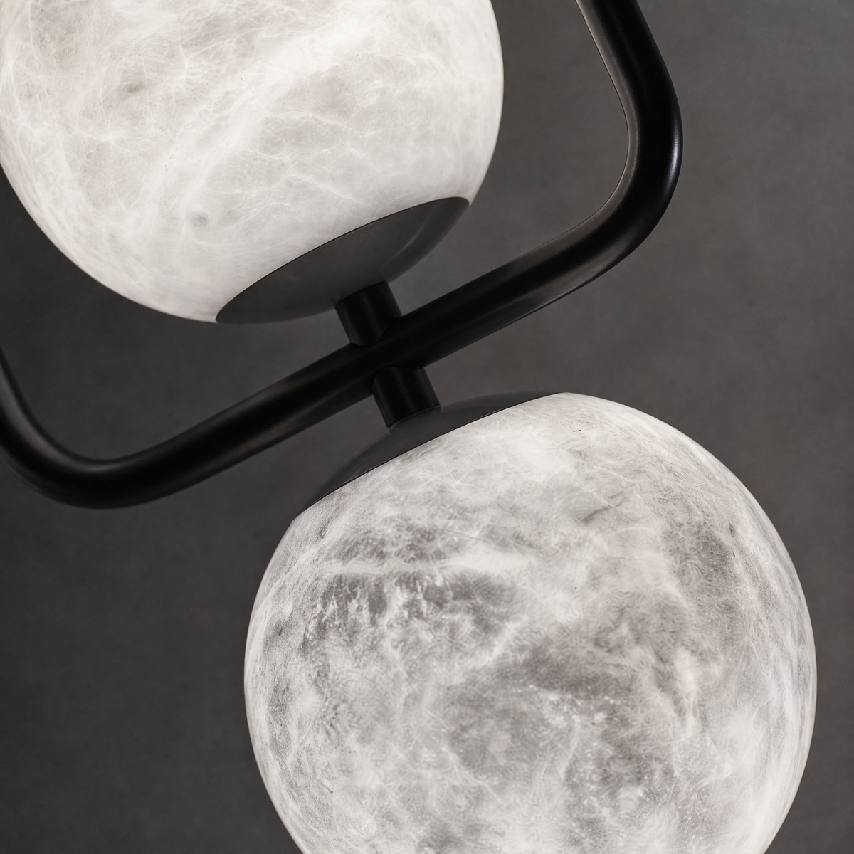 Oval Frame Duo Modern Alabaster Pendant Light