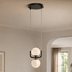 Oval Frame Duo Modern Alabaster Pendant Light