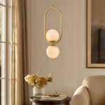 Oval Frame Duo Modern Alabaster Pendant Light