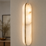 Ovale Modern Alabaster Linear Wall Sconce