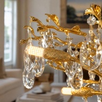 Pear Dome Upward Branch Chandelier D1000 - Gold