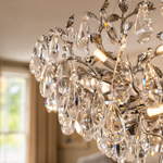 Pear Dome Upward Branch Chandelier D1000 - Silver