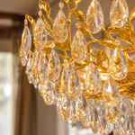 Pear Dome Upward Branch Chandelier D800 - Gold