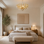 Pear Dome Upward Branch Chandelier D800 - Gold