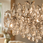 Pear Dome Upward Branch Chandelier D800 - Silver