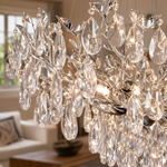 Pear Dome Upward Branch Chandelier D800 - Silver