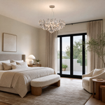 Pear Dome Upward Branch Chandelier D800 - Silver